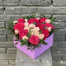 Цветочная композиция из Розы в коробке #REPLACE_PRED# Леонихе