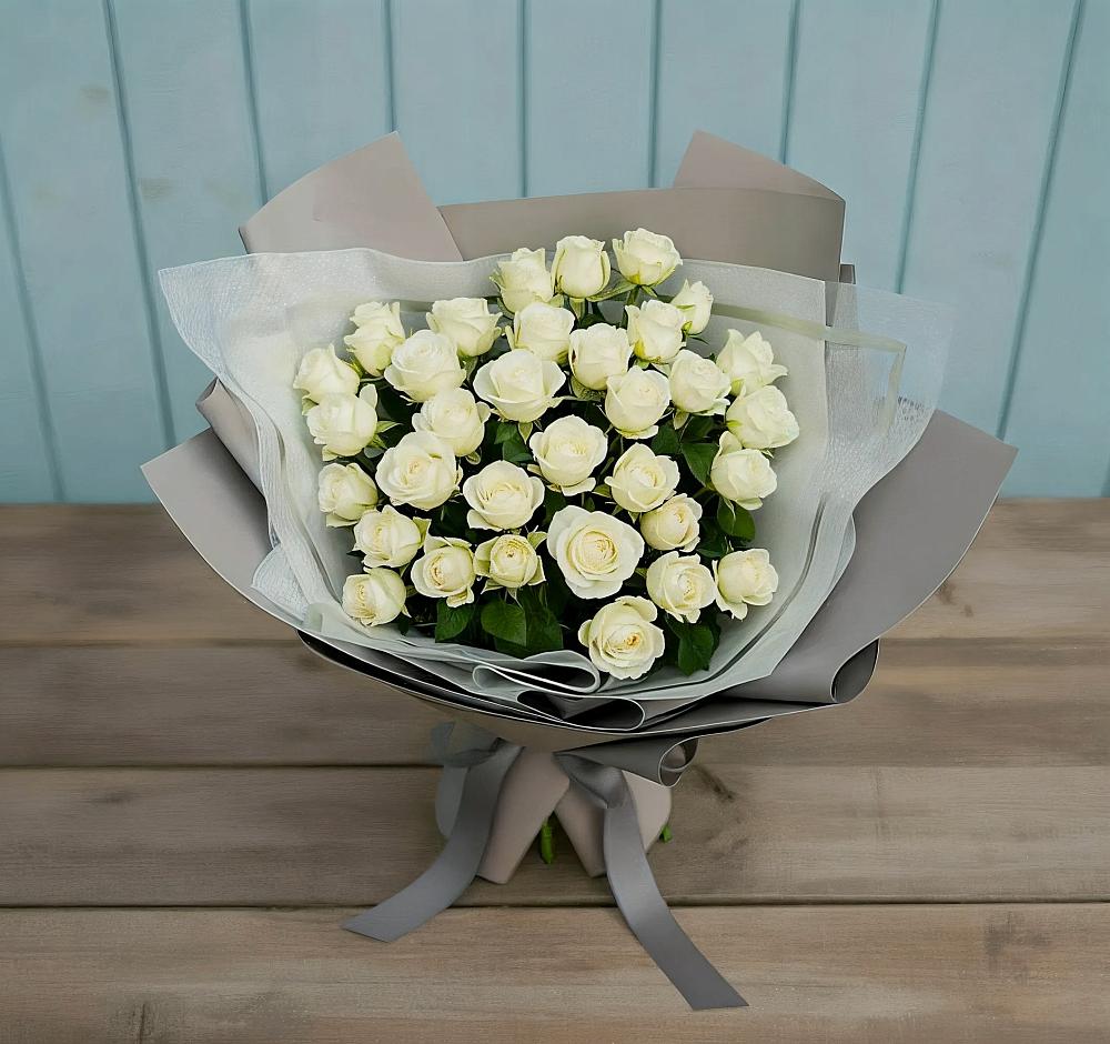 Букет Белоснежная нежность в Леонихе