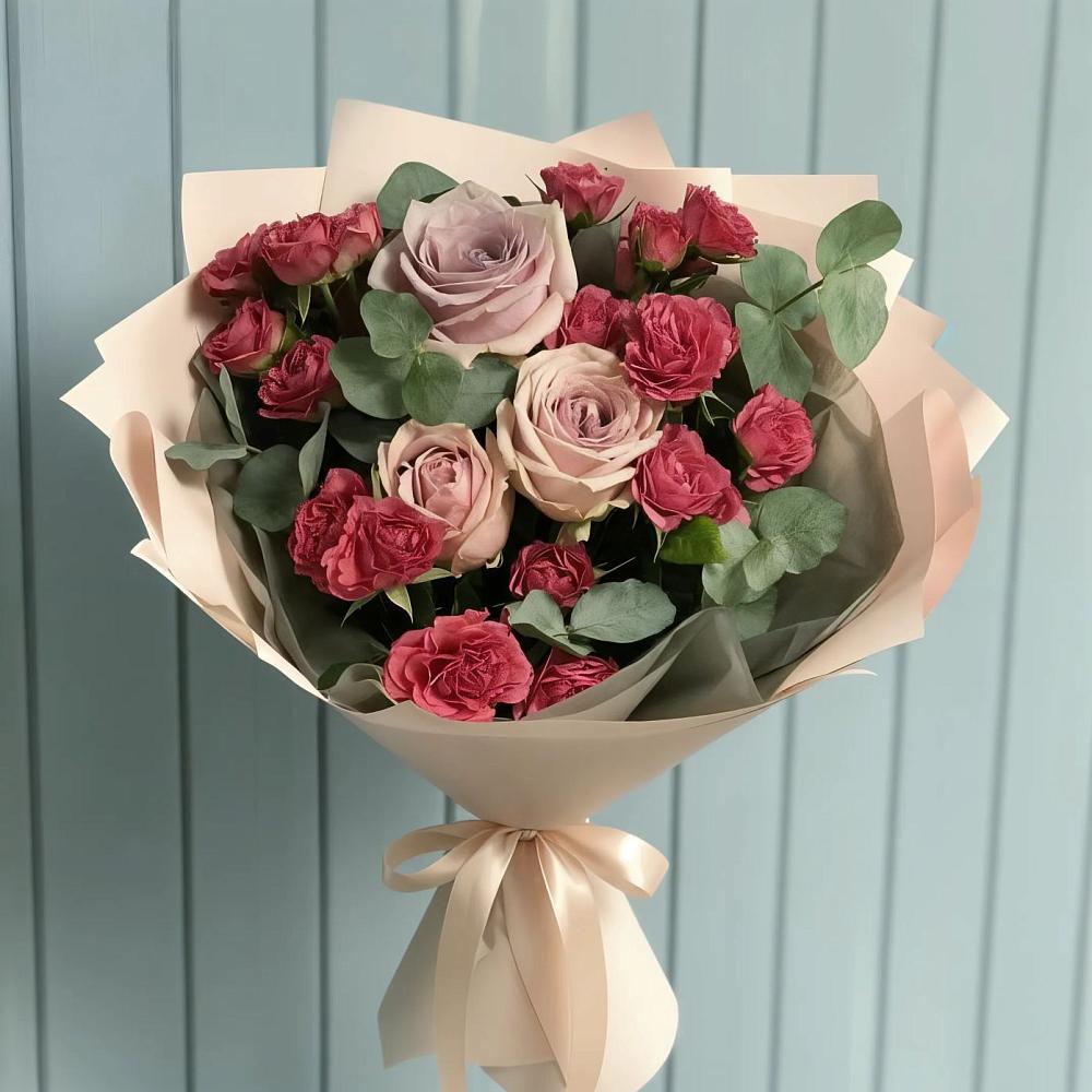 Букет цветов из: Гвоздики и Розы в Леонихе