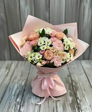 Букет цветов из:  Гвоздики, Розы и Хризантемы в Леонихе