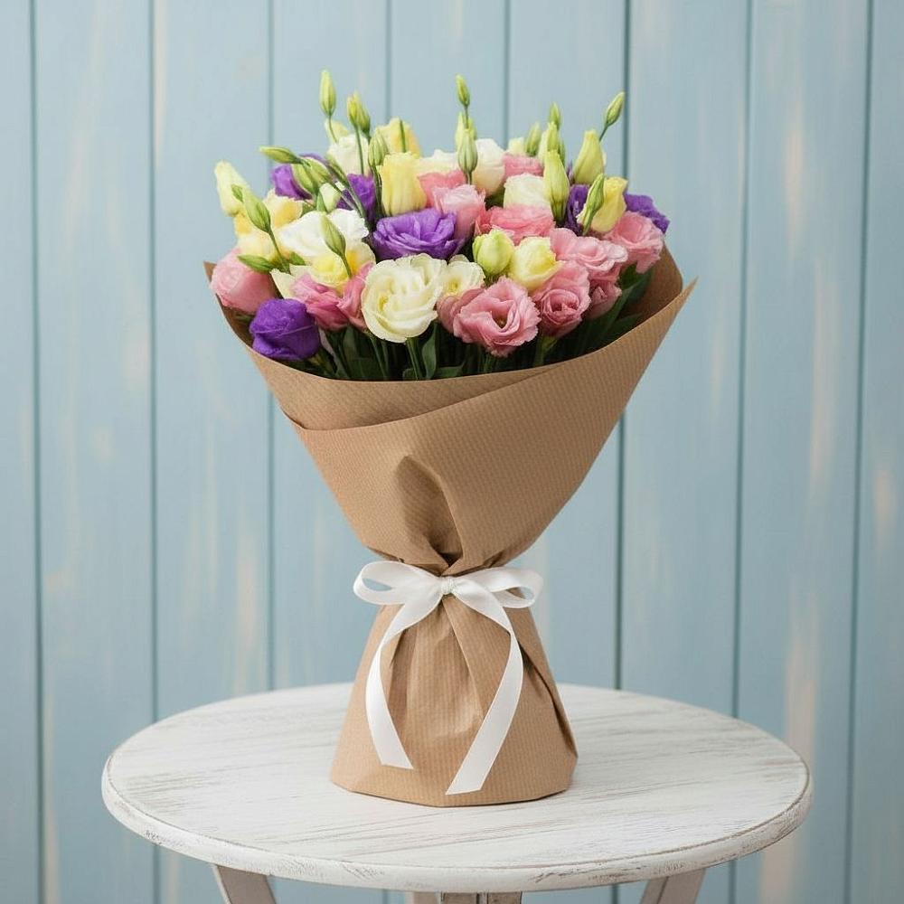 Букет цветов из: Лизиантусы в Леонихе