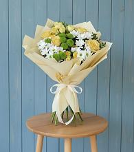 Букет цветов из:  Хризантемы и Розы #REPLACE_PRED# Леонихе