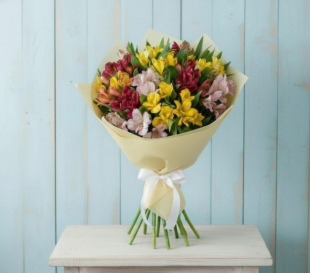 Букет цветов из: Альстромерии в Леонихе